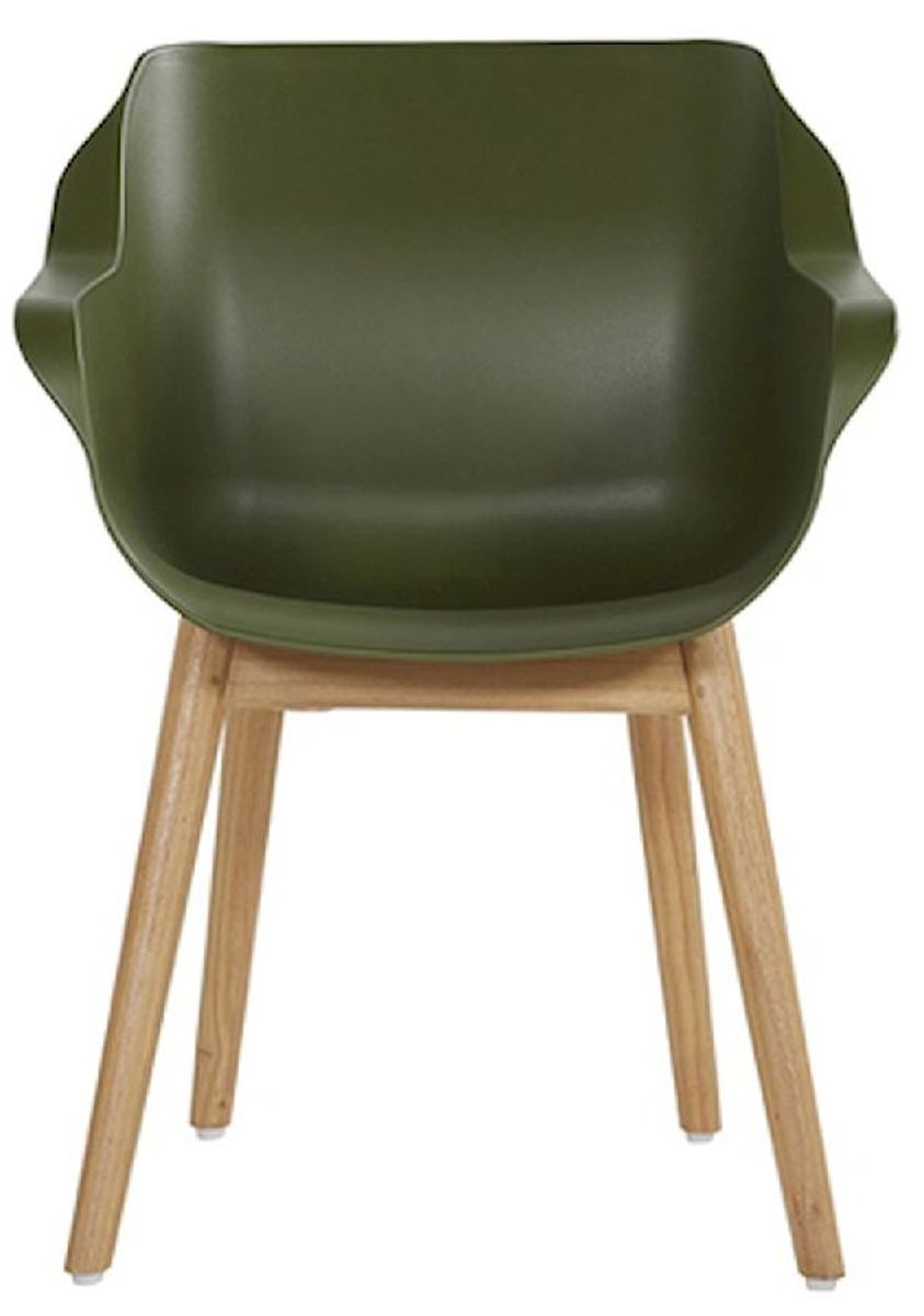 Hartman Sophie Teak tuinstoel - 2 stuks - groen - voorkant