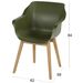 Hartman Sophie Teak tuinstoel - 2 stuks - groen - afmetingen