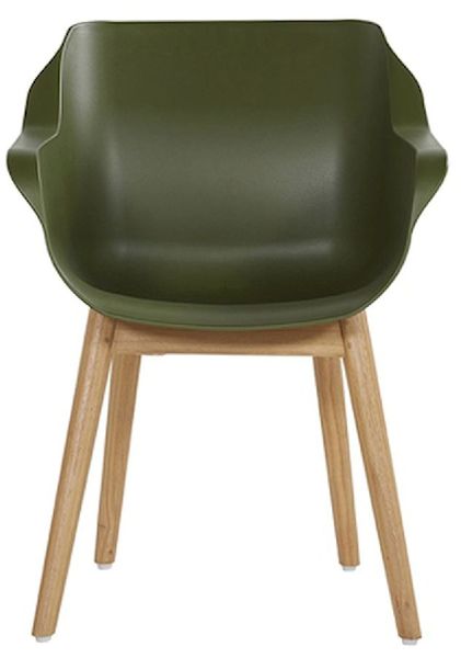 Hartman Sophie Teak tuinstoel - 2 stuks - groen - voorkant