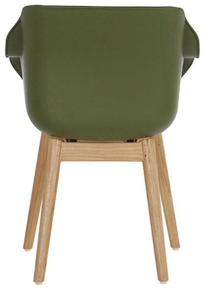 Hartman Sophie Teak tuinstoel - 2 stuks - groen - achterkant