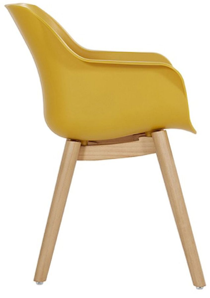 Hartman Sophie Teak tuinstoel - 2 stuks - geel - zijkant