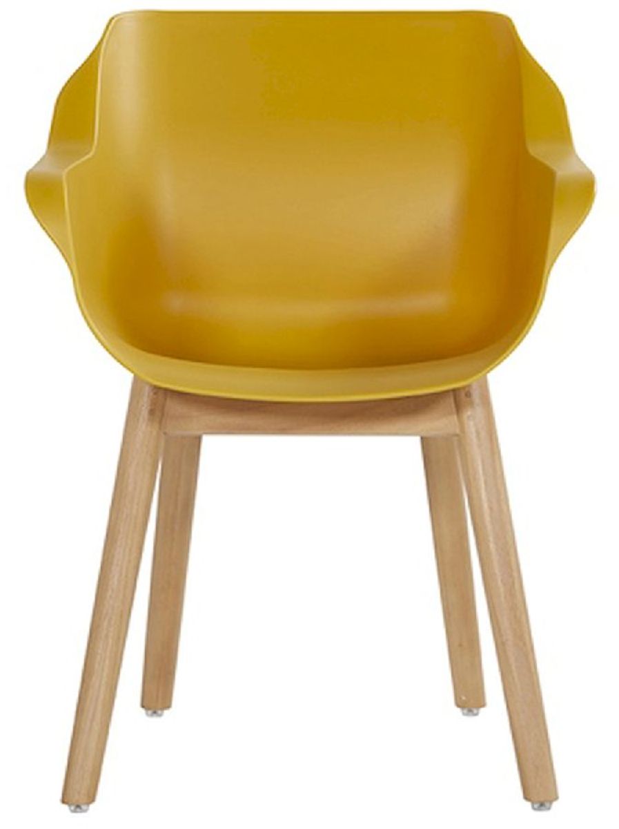 Hartman Sophie Teak tuinstoel - 2 stuks - geel - voorkant