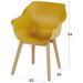 Hartman Sophie Teak tuinstoel - 2 stuks - geel - afmetingen
