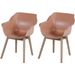 Hartman Sophie Teak tuinstoel - 2 stuks - roze