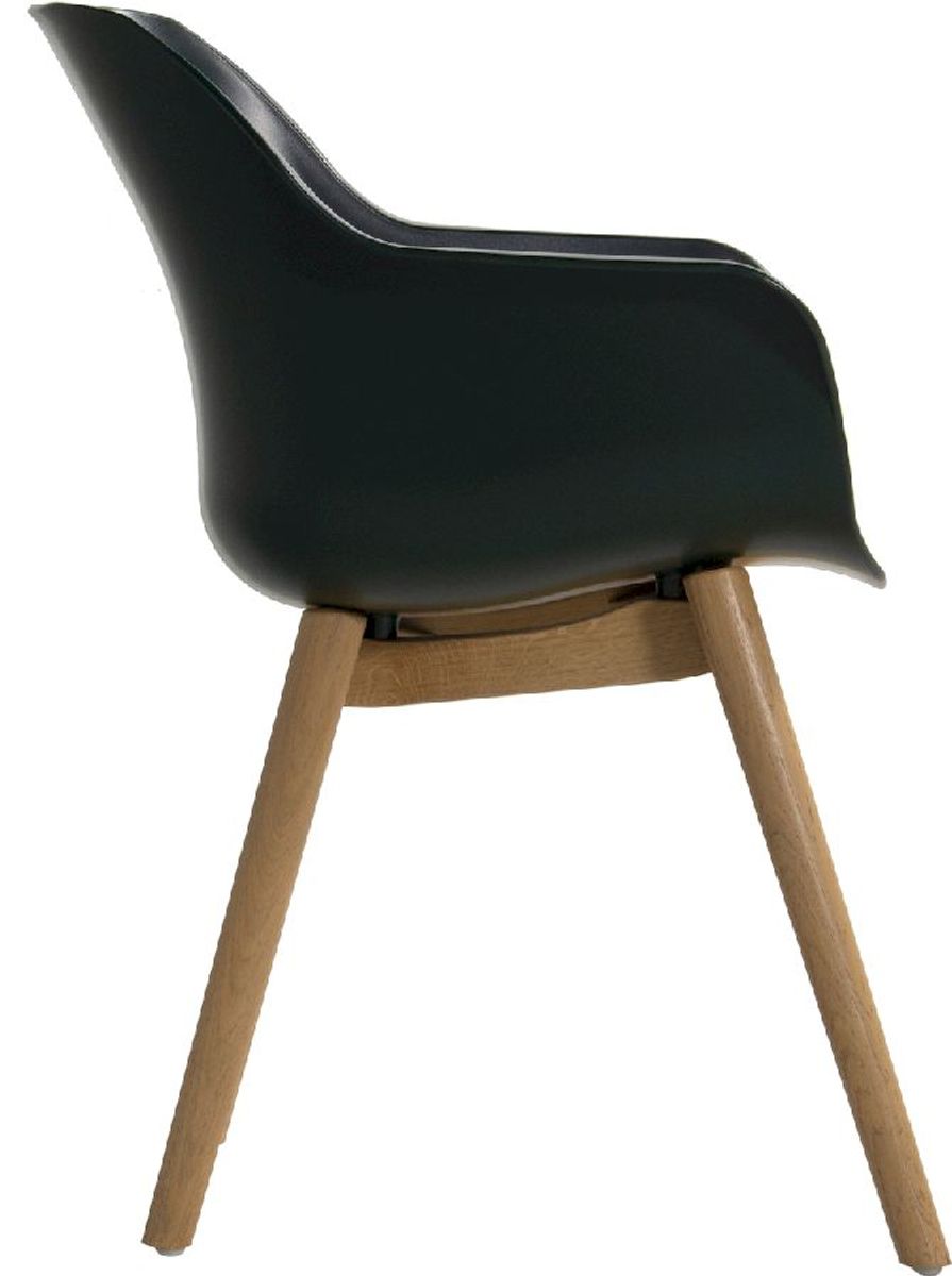 Hartman Sophie Teak tuinstoel - 2 stuks - donkergroen - zijkant