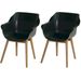 Hartman Sophie Teak tuinstoel - 2 stuks - donkergroen