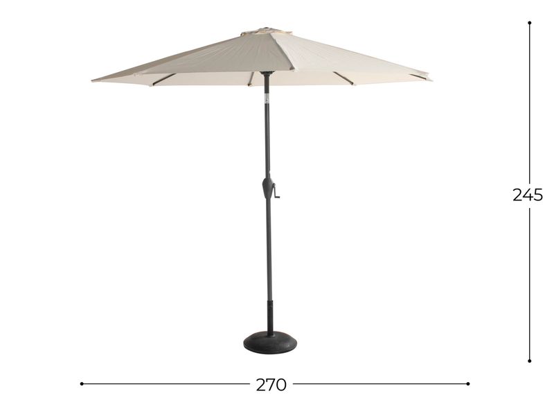 Hartman Sunline parasol 270cm - natural