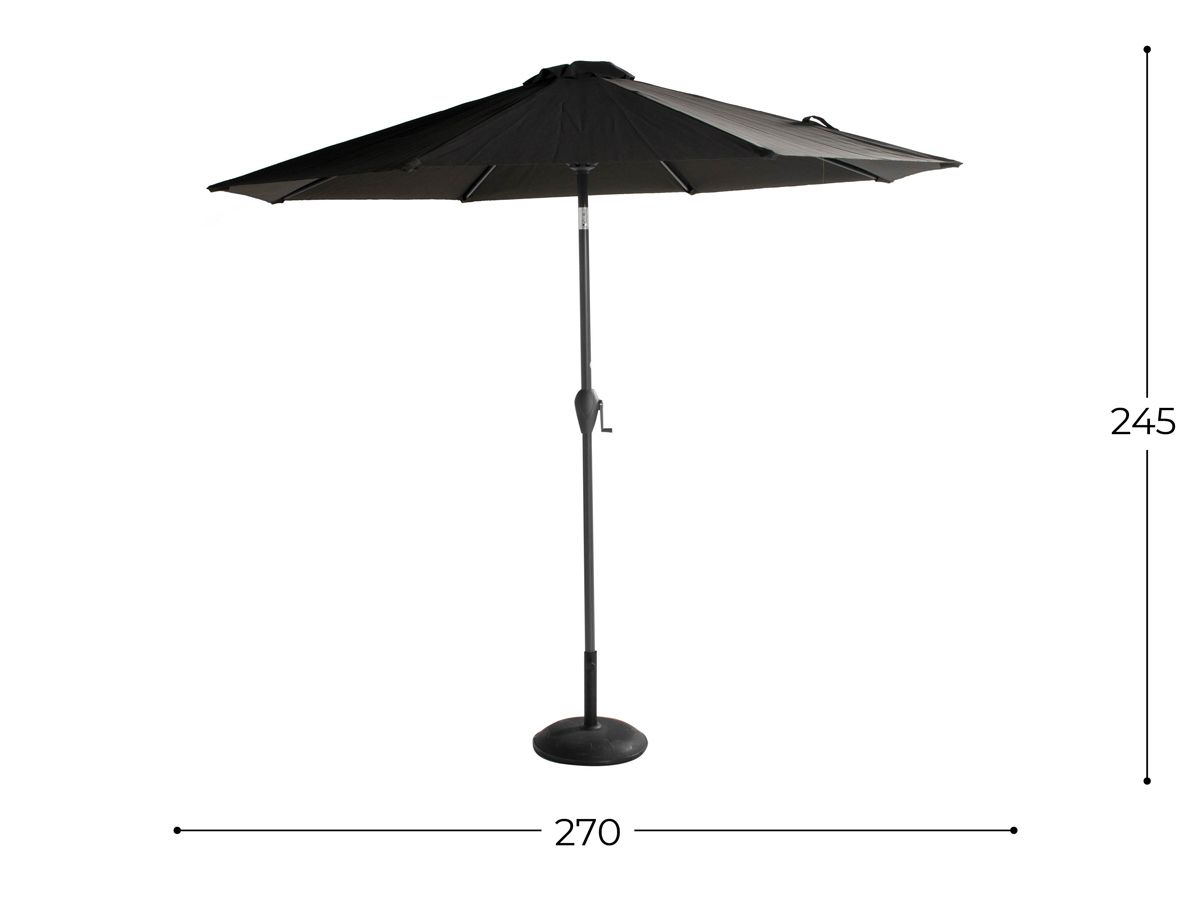Hartman Sunline parasol 270cm - grijs