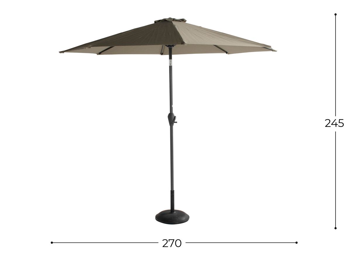 Hartman Sunline parasol 270cm - olijfgroen