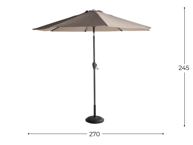 Hartman Sunline parasol 270cm - taupe