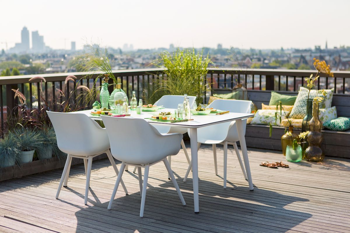 Hartman Sophie Studio tuinstoel - 2 stuks - wit frame - wit