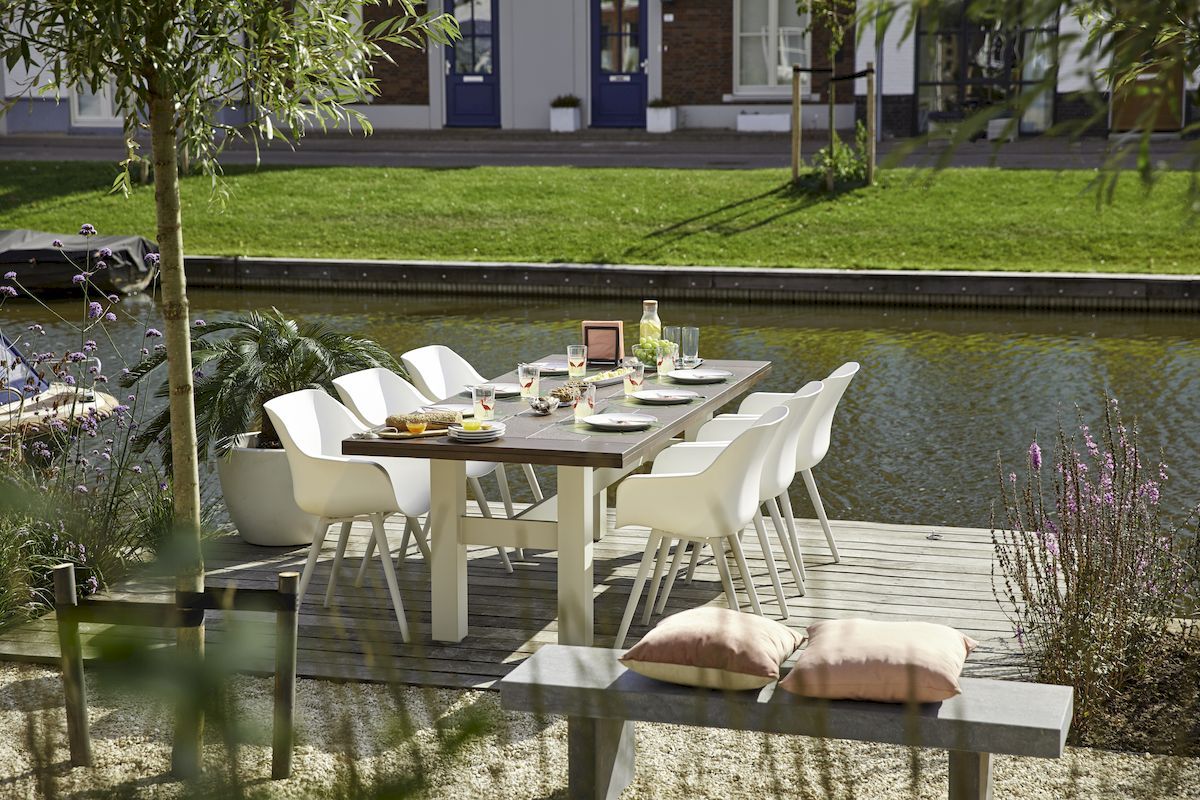 Hartman Sophie Studio tuinstoel - 2 stuks - wit frame - wit