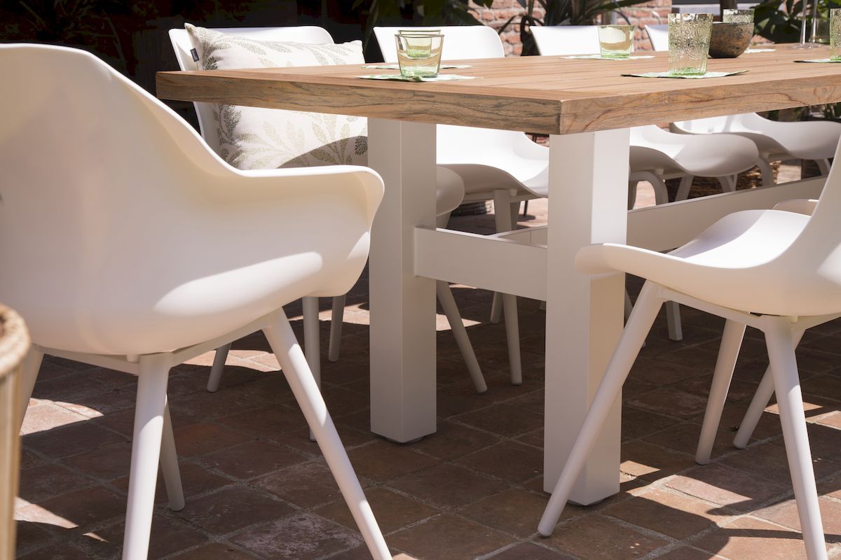 Hartman Sophie Studio tuinstoel - 2 stuks - wit frame - wit