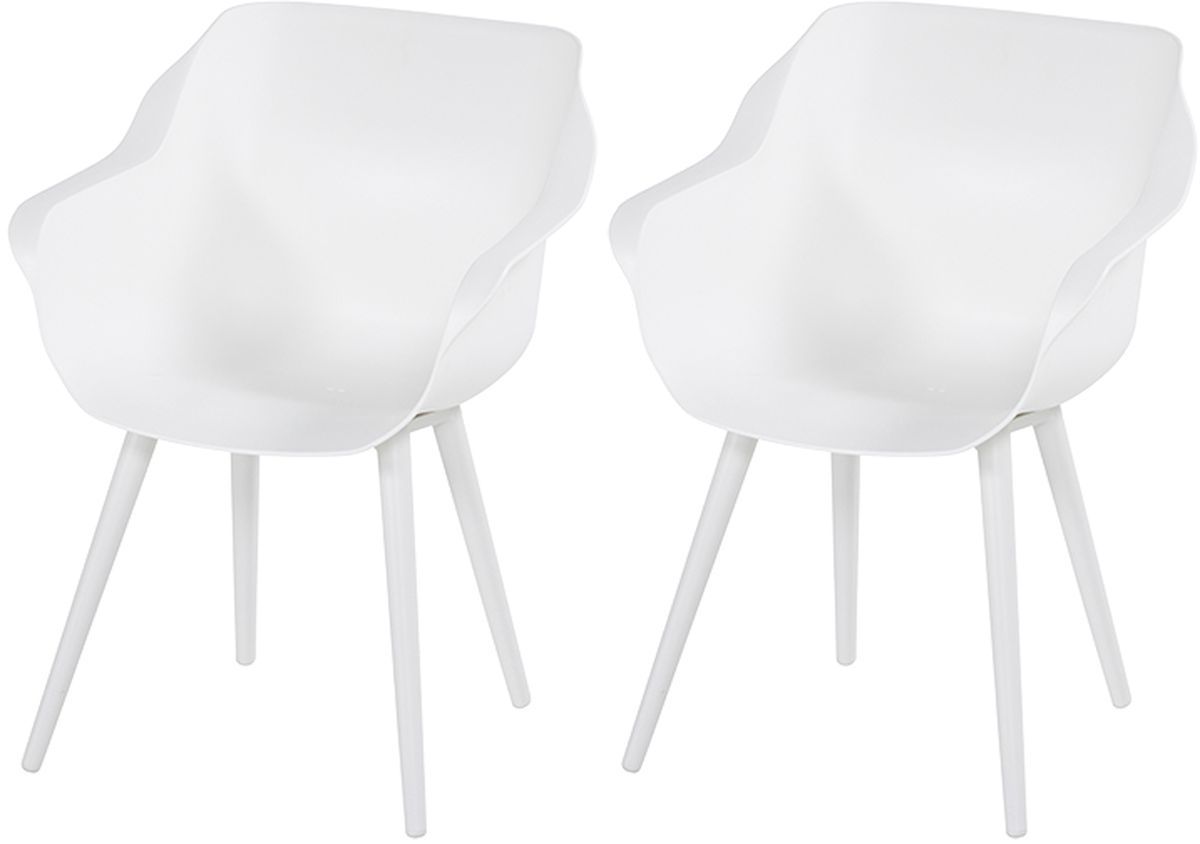 Hartman Sophie Studio tuinstoel - 2 stuks - wit frame - wit