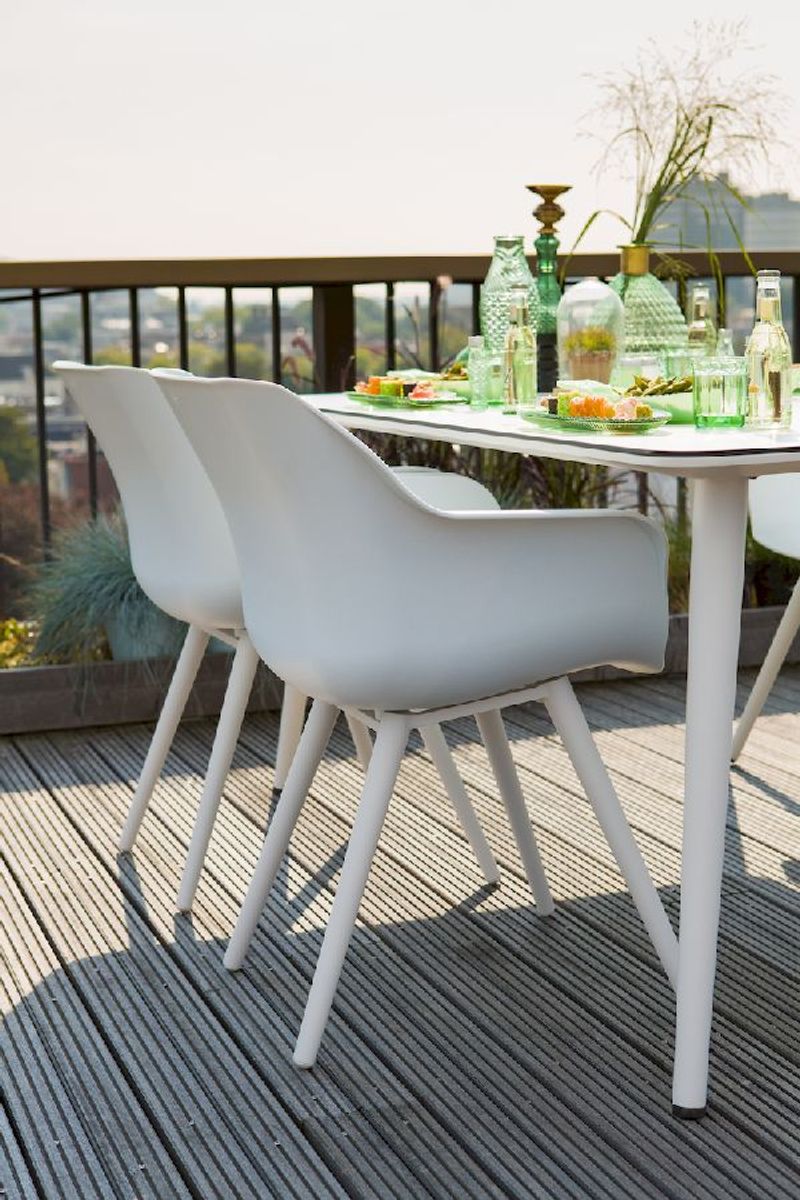 Hartman Sophie Studio tuinstoel - 2 stuks - wit frame - wit