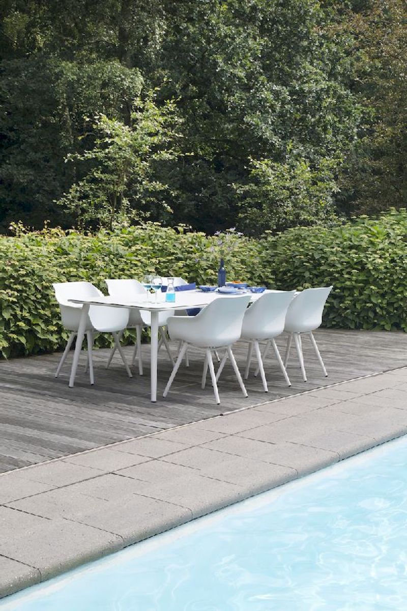 Hartman Sophie Studio tuinstoel - 2 stuks - wit frame - wit