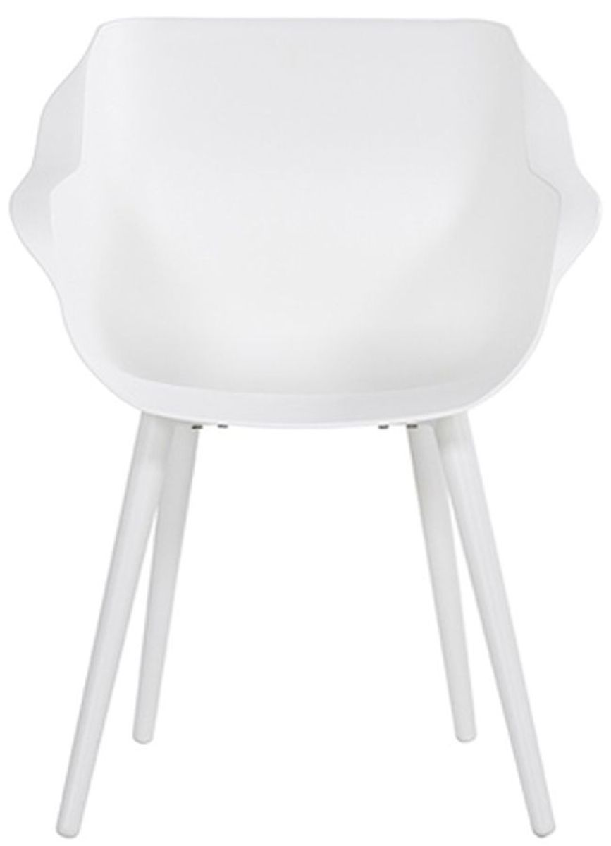 Hartman Sophie Studio tuinstoel - 2 stuks - wit frame - wit - voorkant