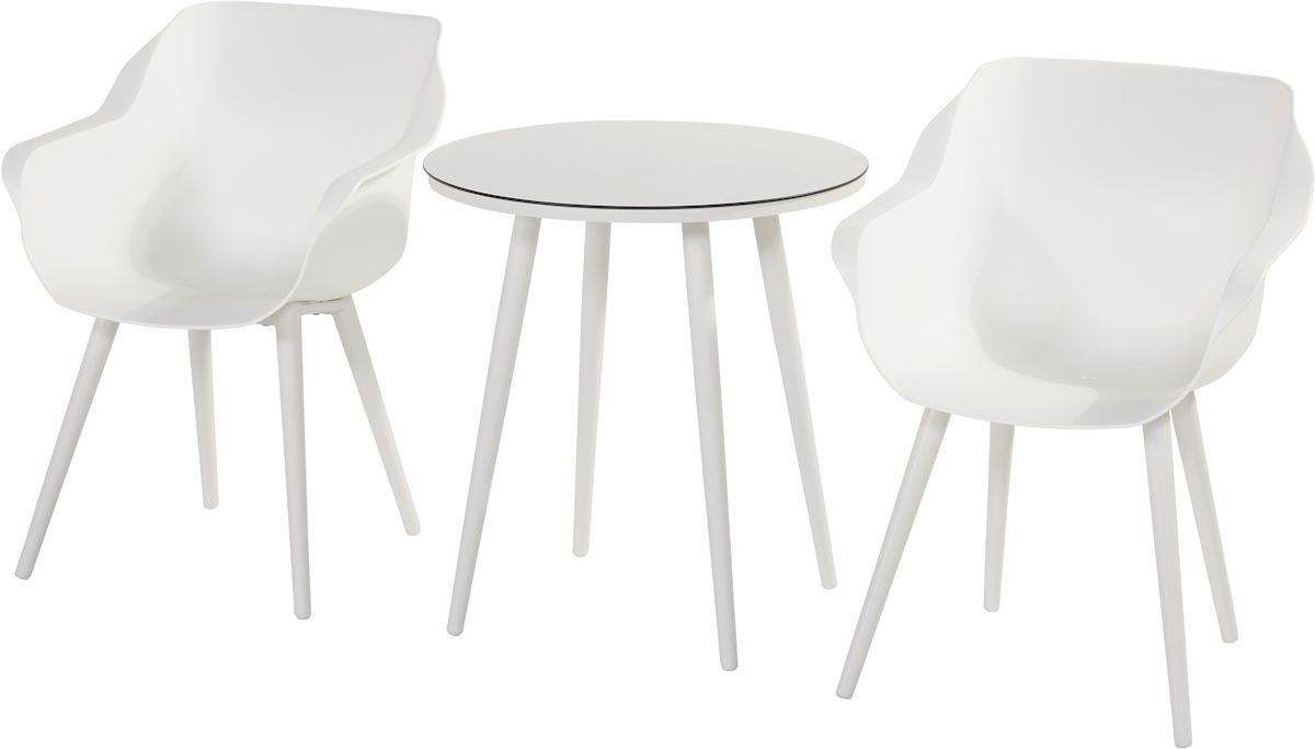 Hartman Sophie Studio tuinstoel - 2 stuks - wit frame - wit