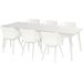 Hartman Sophie Studio tuinstoel - 2 stuks - wit frame - wit - set van 6 aan witte tuintafel