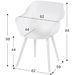 Hartman Sophie Studio tuinstoel - 2 stuks - wit frame - wit - afmetingen