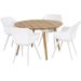 Hartman Sophie Studio tuinstoel - 2 stuks - wit frame - wit - set van 4 met ronde tuintafel