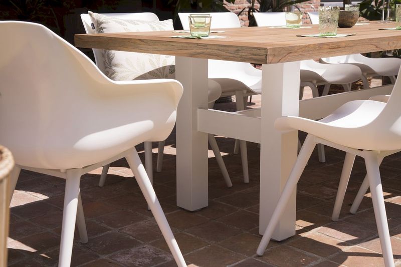 Hartman Sophie Studio tuinstoel - 2 stuks - wit frame - wit