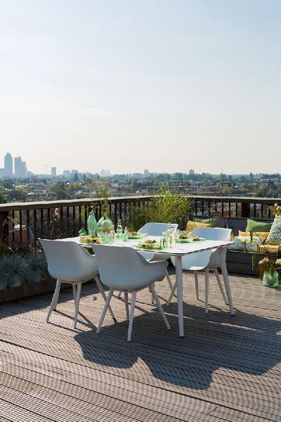 Hartman Sophie Studio tuinstoel - 2 stuks - wit frame - wit