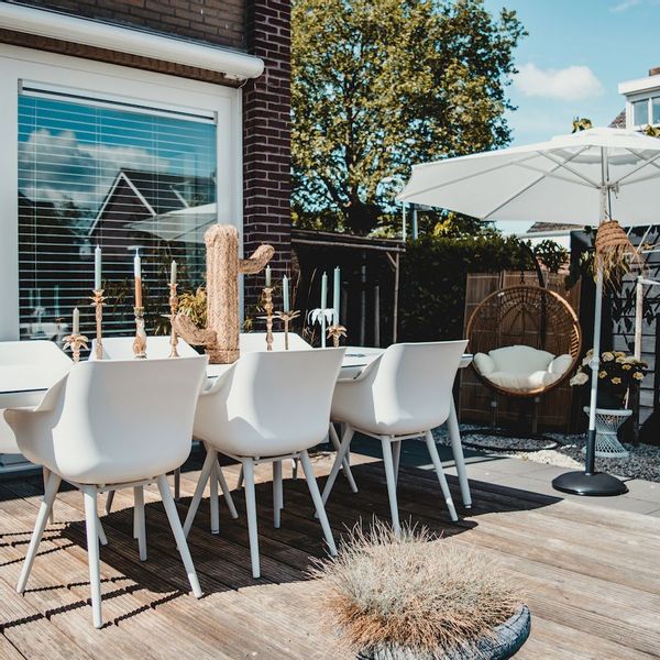 Hartman Sophie Studio tuinstoel - 2 stuks - wit frame - wit