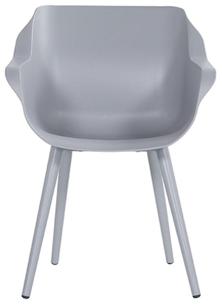 Hartman Sophie Studio tuinstoel - 2 stuks - grijs frame - grijs - voorkant
