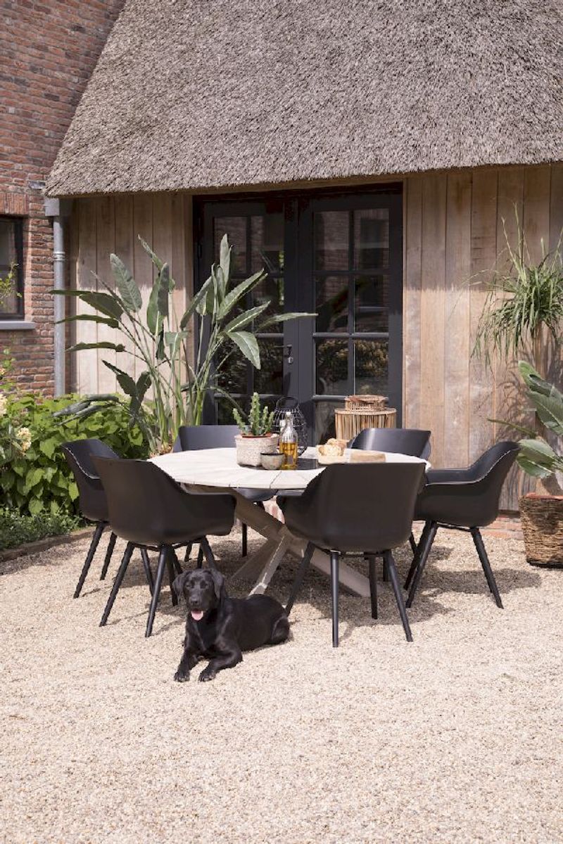 Hartman Sophie Studio tuinstoel - 2 stuks - zwart frame - zwart