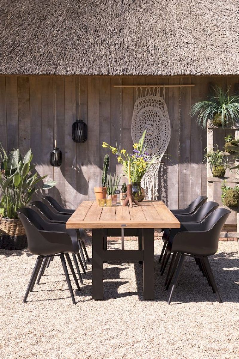 Hartman Sophie Studio tuinstoel - 2 stuks - zwart frame - zwart