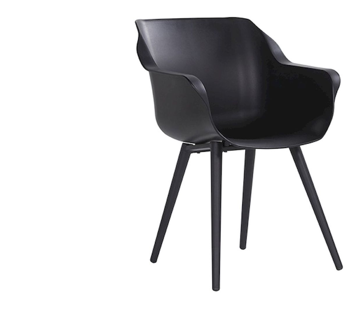 Hartman Sophie Studio tuinstoel - 2 stuks - zwart frame - zwart