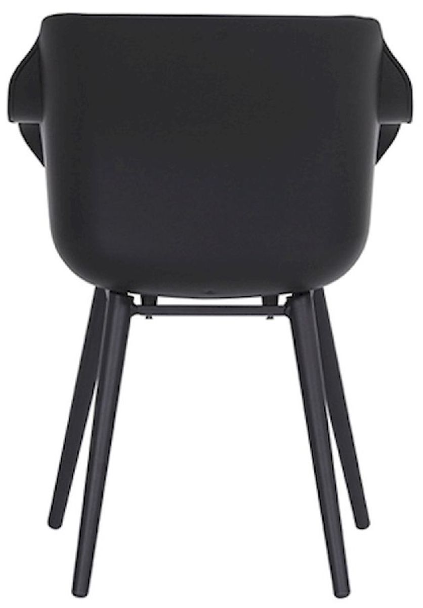 Hartman Sophie Studio tuinstoel - 2 stuks - zwart frame - zwart - achterkant