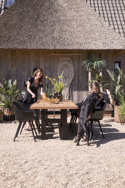 Hartman Sophie Studio tuinstoel - 2 stuks - zwart frame - zwart