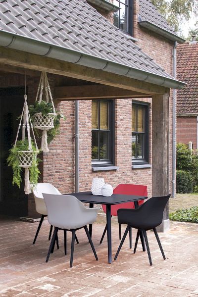 Hartman Sophie Studio tuinstoel - 2 stuks - zwart frame - zwart