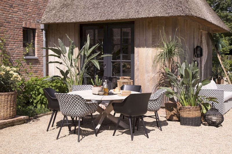 Hartman Sophie Studio tuinstoel - 2 stuks - zwart frame - zwart