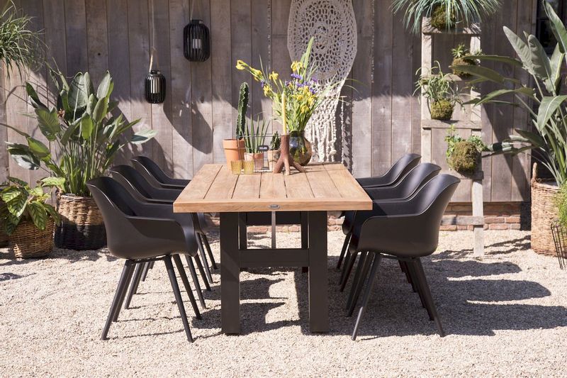 Hartman Sophie Studio tuinstoel - 2 stuks - zwart frame - zwart