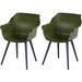 Hartman Sophie Studio tuinstoel - 2 stuks - zwart frame - groen