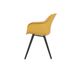 Hartman Sophie Studio tuinstoel - 2 stuks - zwart frame - geel - zijkant