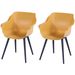 Hartman Sophie Studio tuinstoel - 2 stuks - zwart frame - geel