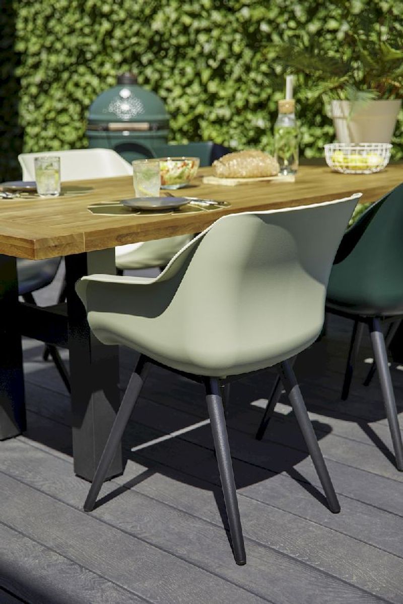 Hartman Sophie Studio tuinstoel - 2 stuks - zwart frame - mintgroen