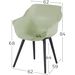 Hartman Sophie Studio tuinstoel - 2 stuks - zwart frame - mintgroen - afmetingen