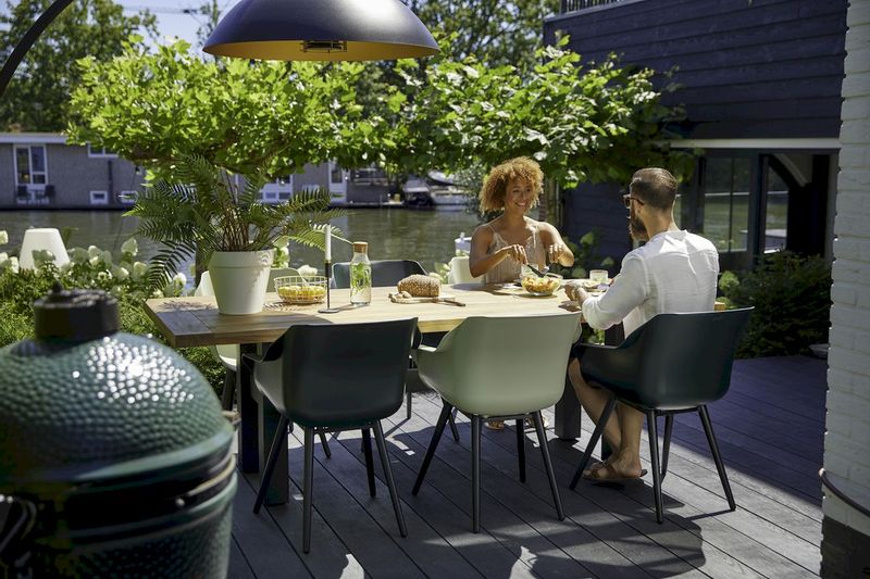 Hartman Sophie Studio tuinstoel - 2 stuks - zwart frame - mintgroen