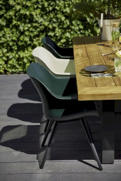 Hartman Sophie Studio tuinstoel - 2 stuks - zwart frame - mintgroen