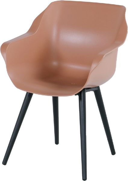 Hartman Sophie Studio tuinstoel - 2 stuks - zwart frame - roze