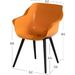 Hartman Sophie Studio tuinstoel - 2 stuks - zwart frame - oranje - afmetingen