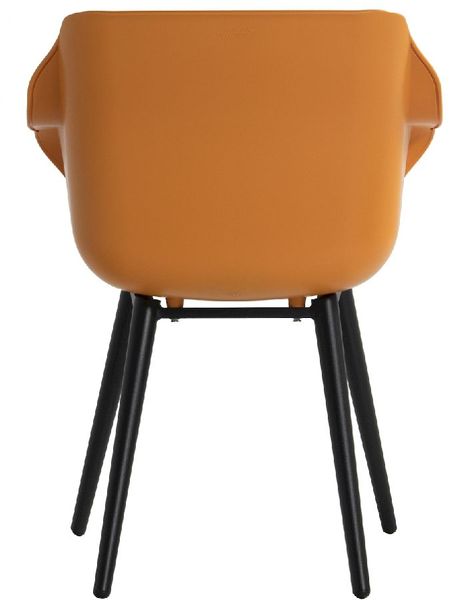 Hartman Sophie Studio tuinstoel - 2 stuks - zwart frame - oranje - achterkant