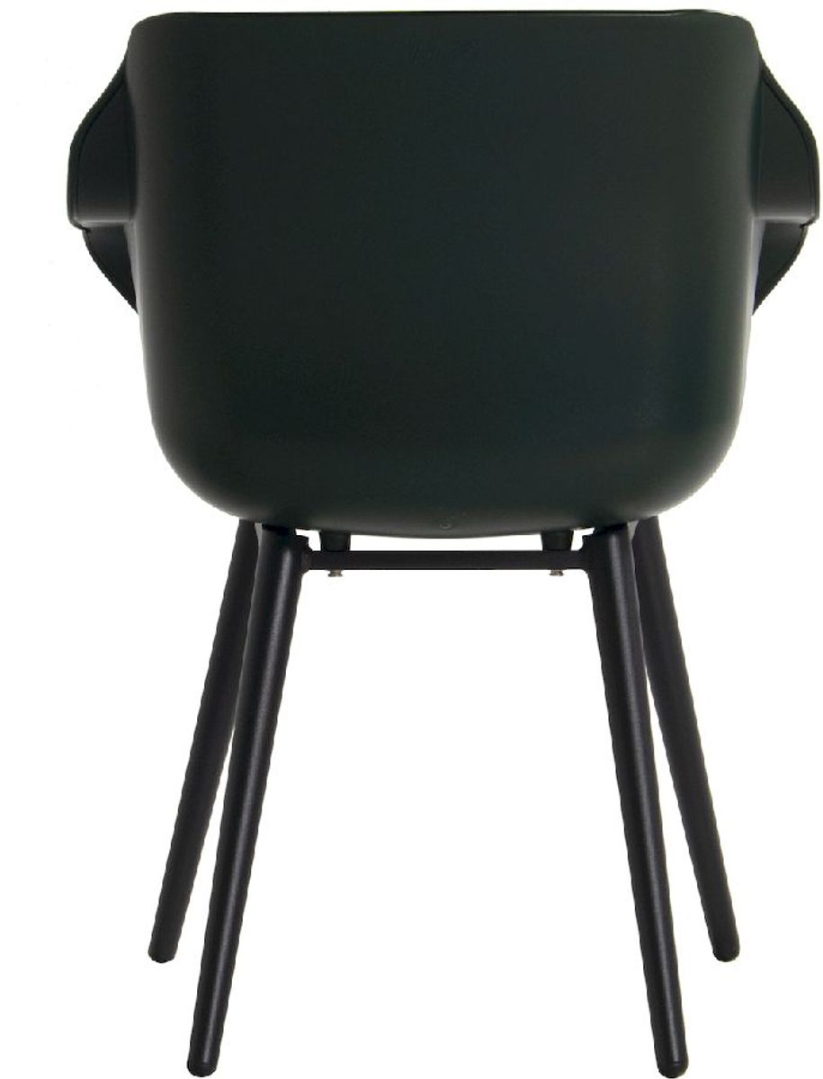 Hartman Sophie Studio tuinstoel - 2 stuks - zwart frame - donkergroen - achterkant