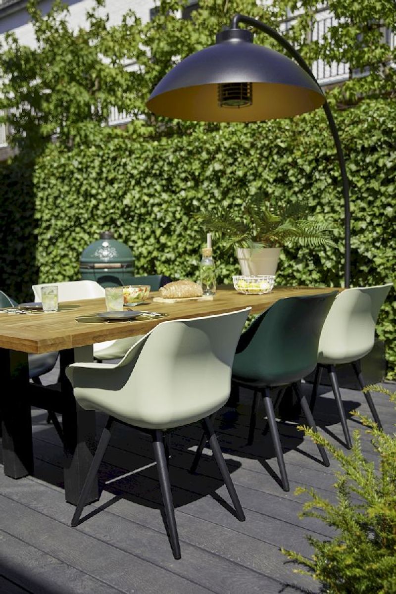 Hartman Sophie Studio tuinstoel - 2 stuks - zwart frame - donkergroen