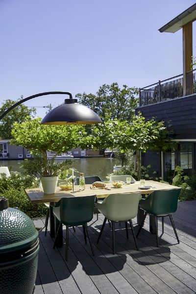 Hartman Sophie Studio tuinstoel - 2 stuks - zwart frame - donkergroen